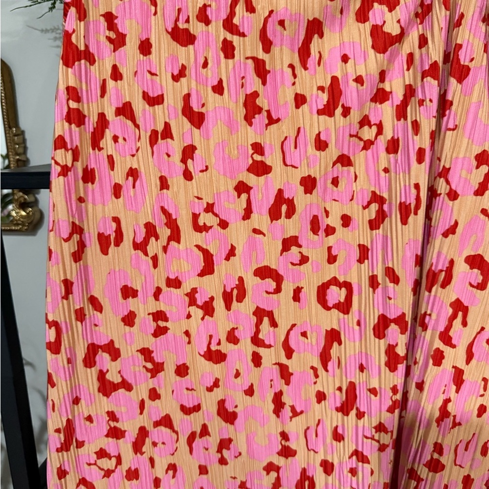 River Island Pink leopard print one shoulder dress size 6 - Picture 10 of 10